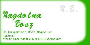 magdolna bosz business card